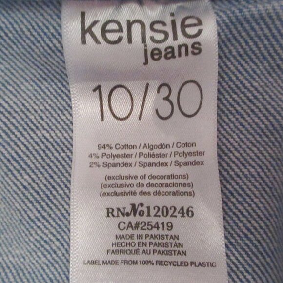 Kensie Wide Leg Jeans Size 30 Savannah Flare Braided Patch Pockets High Rise - Picture 8 of 8
